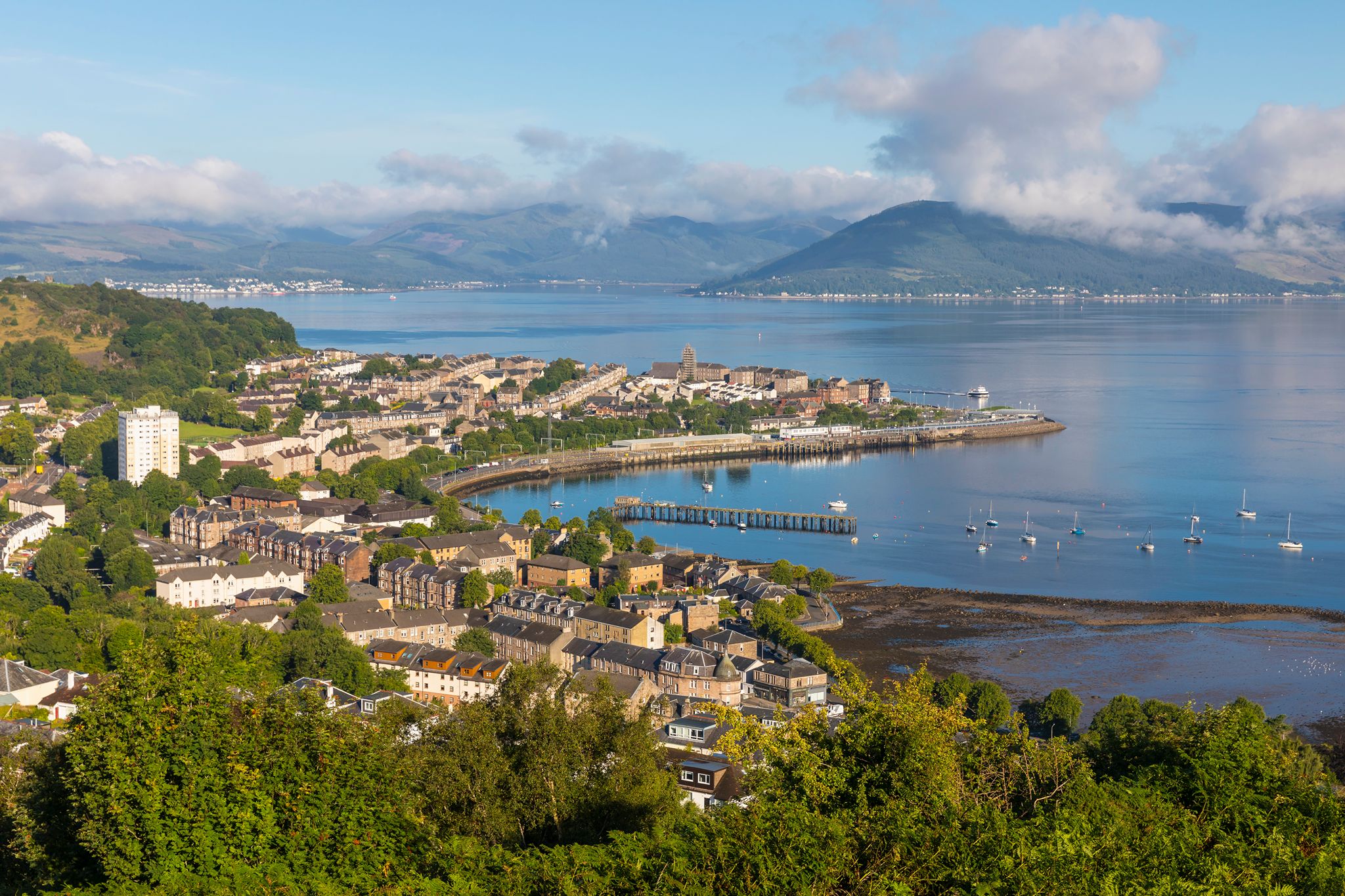 View from the lyle hill viewpoint in Greenock