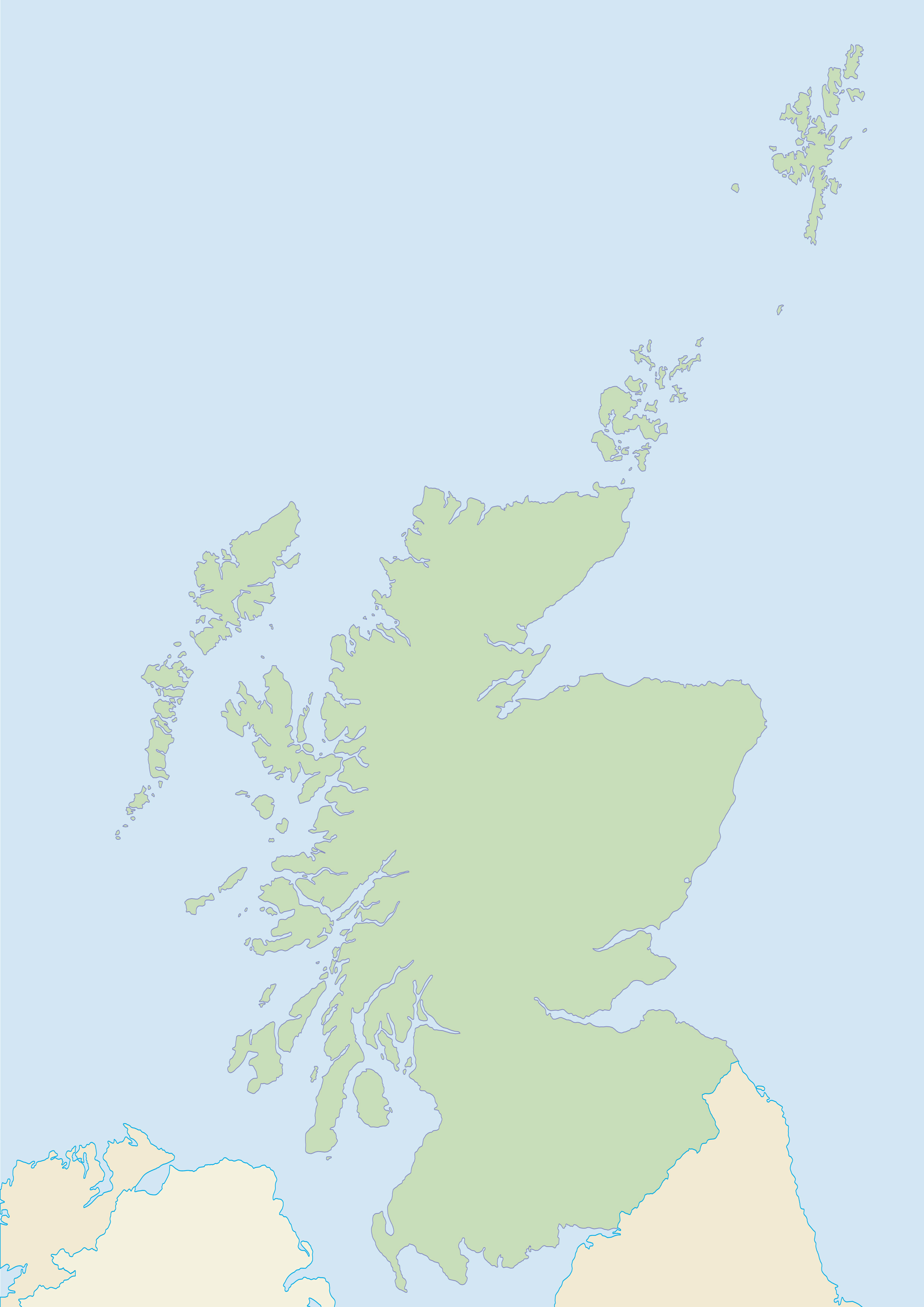 Blank Map Of Scotland